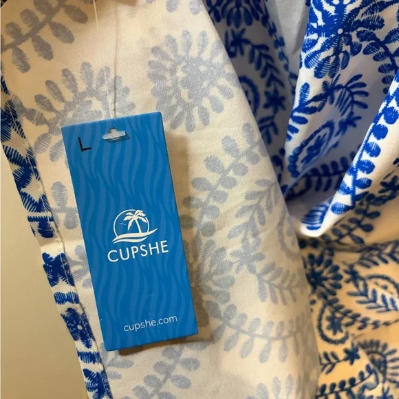 Cupshe Elegant Blue and White Maxi Dress - Picture 4 of 6